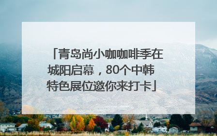 青岛尚小咖咖啡季在城阳启幕，80个中韩特色展位邀你来打卡