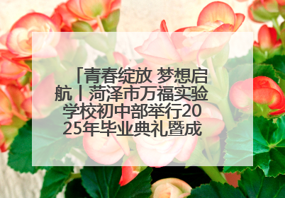 青春绽放 梦想启航丨菏泽市万福实验学校初中部举行2025年毕业典礼暨成长礼赞活动