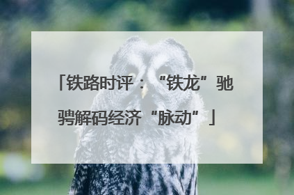 铁路时评：“铁龙”驰骋解码经济“脉动”