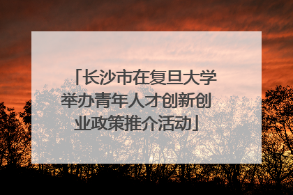 长沙市在复旦大学举办青年人才创新创业政策推介活动