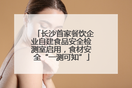 长沙首家餐饮企业自建食品安全检测室启用，食材安全“一测可知”