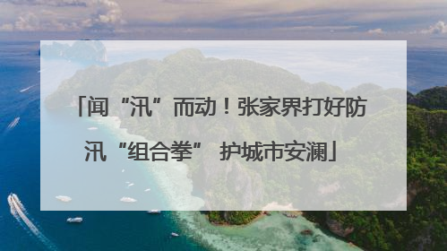 闻“汛”而动！张家界打好防汛“组合拳” 护城市安澜