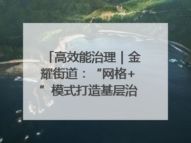 高效能治理｜金耀街道：“网格+”模式打造基层治理新样板