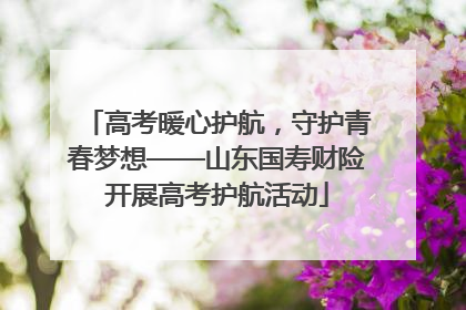 高考暖心护航，守护青春梦想——山东国寿财险开展高考护航活动