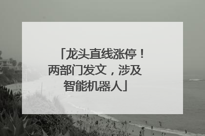 龙头直线涨停！两部门发文，涉及智能机器人
