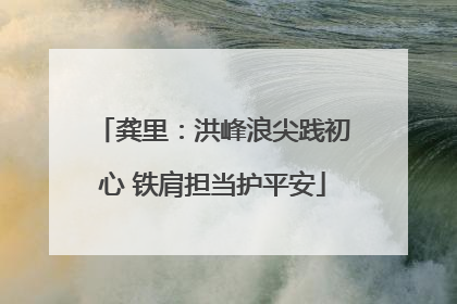 龚里：洪峰浪尖践初心 铁肩担当护平安
