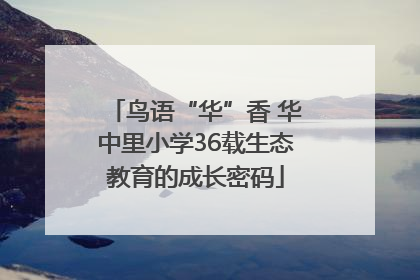 鸟语“华”香 华中里小学36载生态教育的成长密码