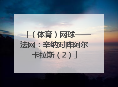 （体育）网球——法网：辛纳对阵阿尔卡拉斯（2）