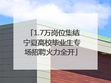 1.7万岗位集结 宁夏高校毕业生专场招聘火力全开