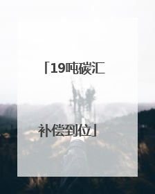 19吨碳汇补偿到位