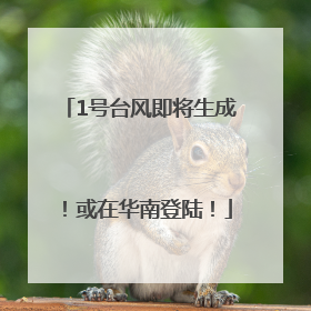 1号台风即将生成！或在华南登陆！