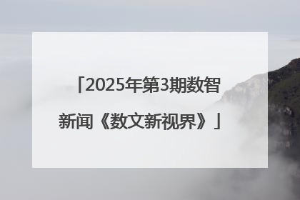 2025年第3期数智新闻《数文新视界》