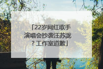 22岁网红歌手演唱会抄袭汪苏泷？工作室道歉