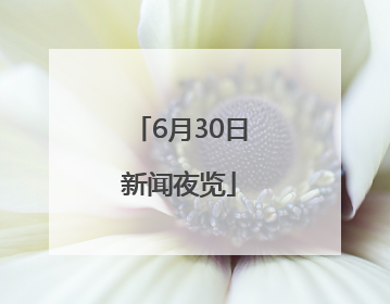 6月30日新闻夜览