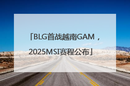BLG首战越南GAM，2025MSI赛程公布
