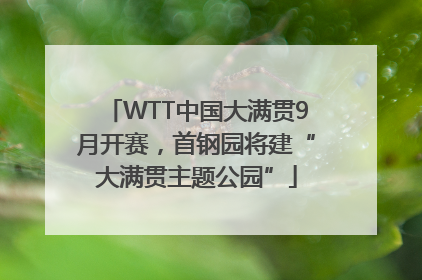 WTT中国大满贯9月开赛，首钢园将建“大满贯主题公园”
