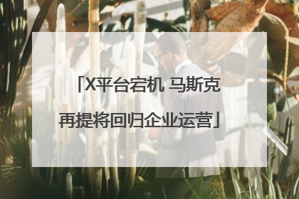 X平台宕机 马斯克再提将回归企业运营